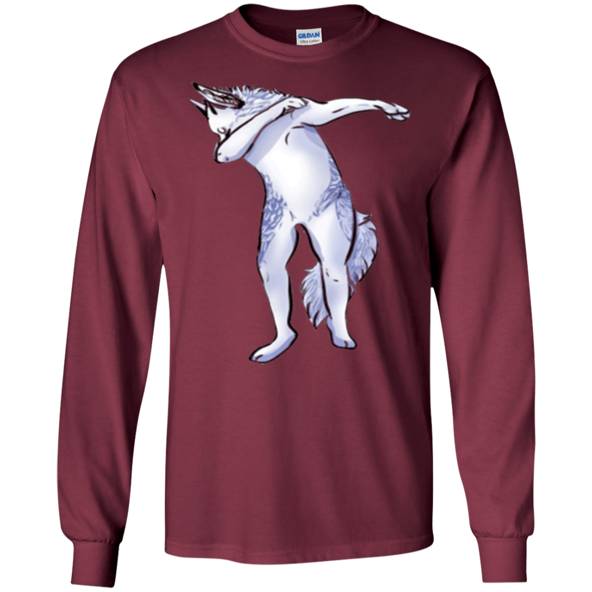 Wolf Cute Dabbing T-Shirt Funny Dab Dance Gift Shirt