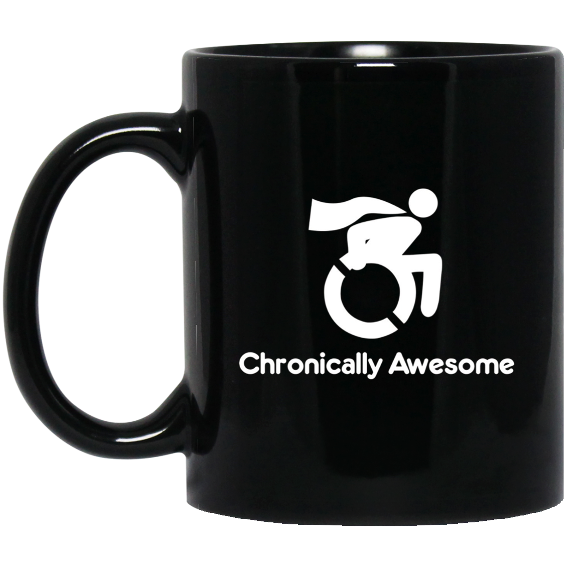 Chronically Awesome Wheelchair Superhero Funny Tee Shirt