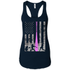 Image of American Softball Flag T-Shirt - Players and Pink Bat