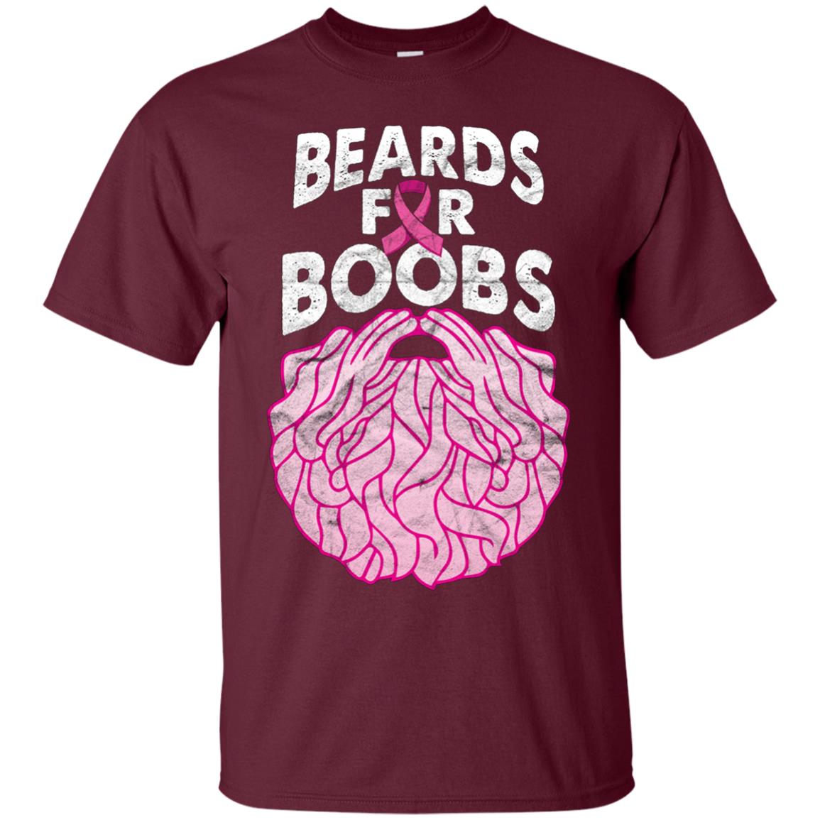 'Beards Breast Cancer Shirt' Breast Cancer Awareness Shirt