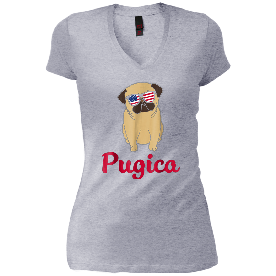 American Flag Pug T-Shirt 4th July Shirt Gift 2018