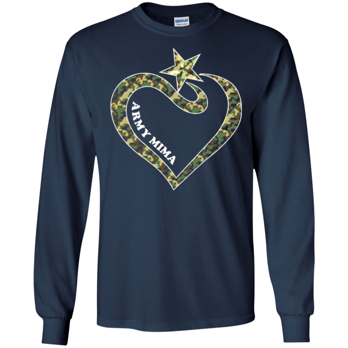 Army Mima With US Star Army Clothes T-Shirt Happy Mother