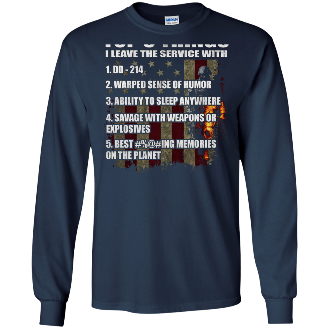5 Things I Leave The Service With T-shirt Fantastic Veteran