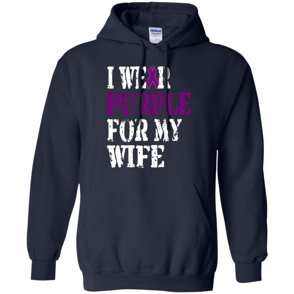 Alzheimer's Awareness T-shirt I Wear Purple For My WIfe