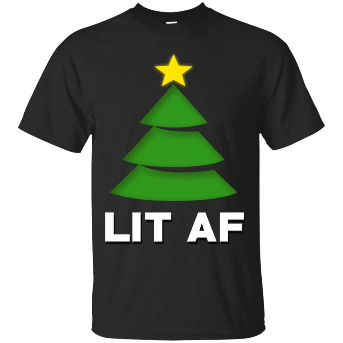 Christmas Tree Lit Af Funny Christmas Shirt