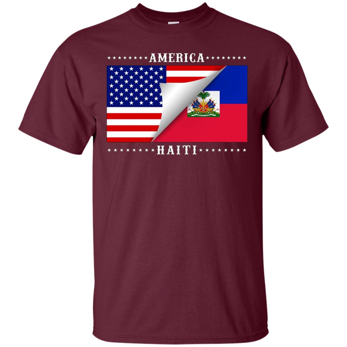 American Haitian Flag Stars T-Shirt Great Gift Tee
