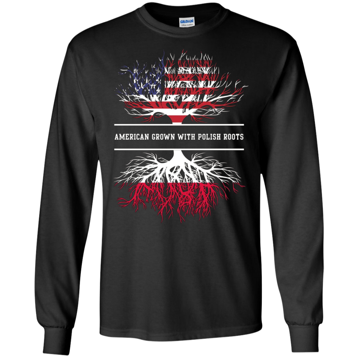 American Grown With Polish Roots T-Shirt Poland Tee