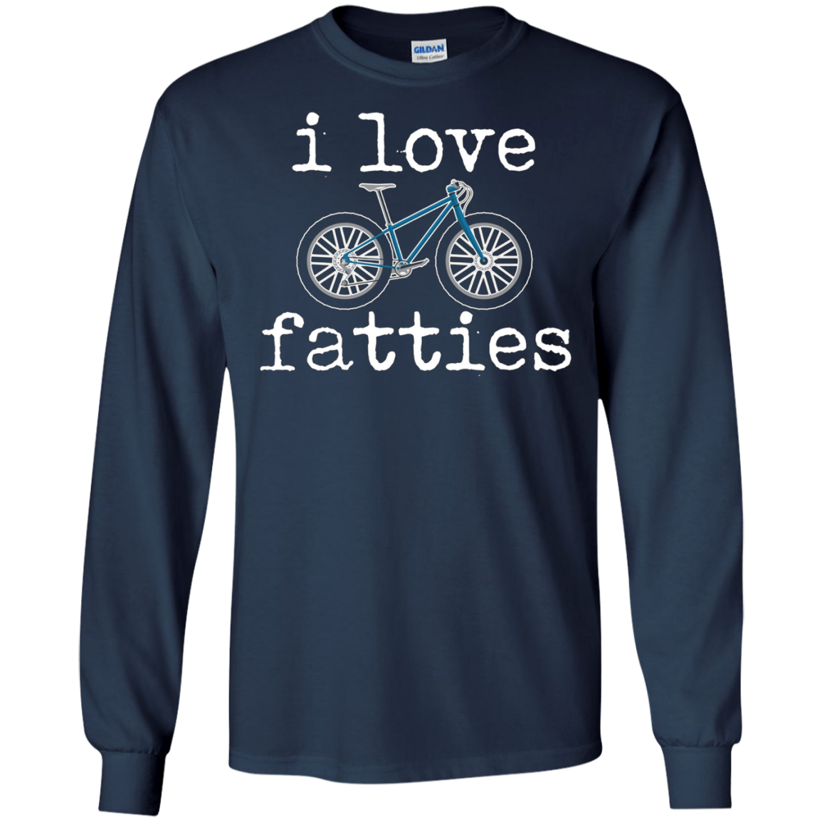 "I Love Fatties" Fat Tire Mountain Style Bikes T-Shirt