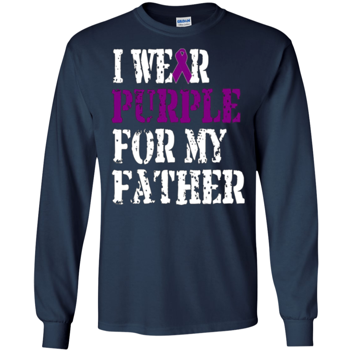 Alzheimer's Awareness T-shirt I Wear Purple For My Father