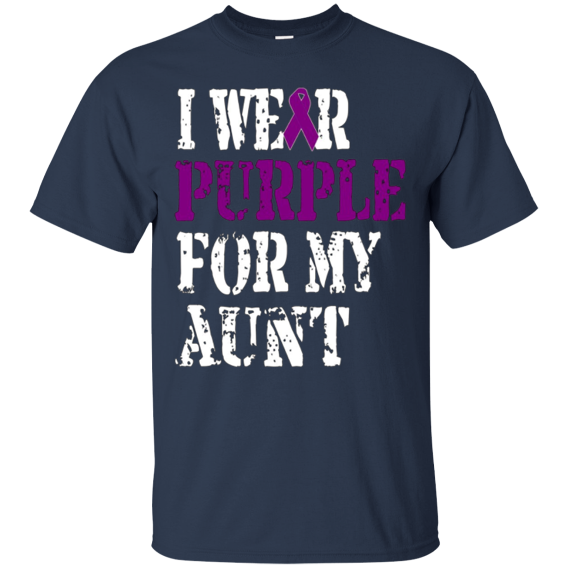 Alzheimer's Awareness Tshirt I Wear Purple For My Aunt