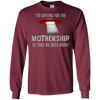 Image of "I'm waiting for the Mothership" funny Ufo t-shirt