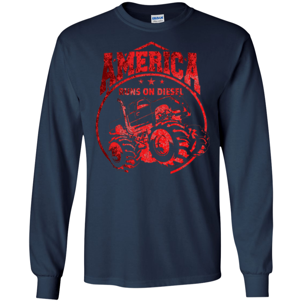 America Runs On Diesel Gear Monster SUV Truck Fans T-Shirt