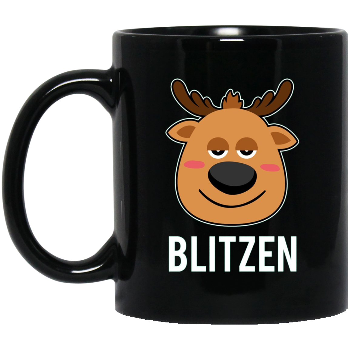 Santa Reindeer Blitzen T-Shirt Christmas Group Costume Tee