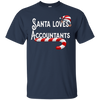 Image of Santa Loves Accountants T-Shirt Numbers Gift Tee