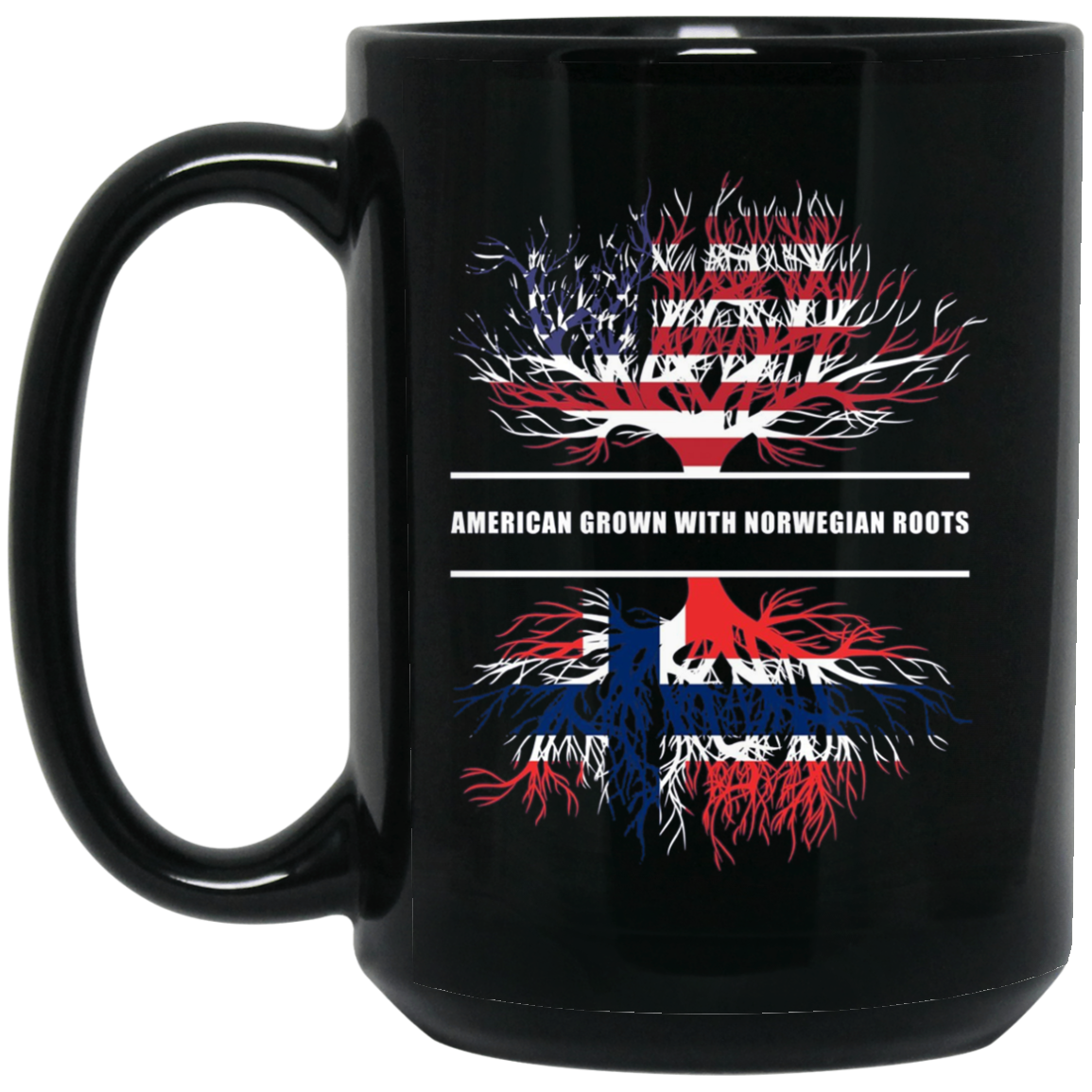 American Grown With Norwegian Roots T-Shirt Norway Tee
