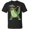 Image of American Pride T-Rex Dinosaur USA Dabbing Funny T Shirt