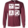 Image of Architect funny Long Sleeve Man Women Eat Sleep Design Tee