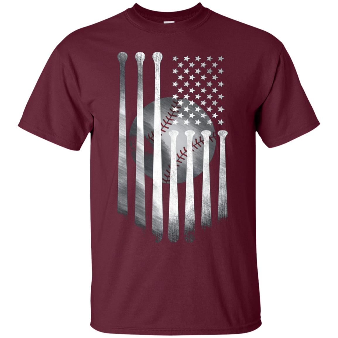 American Flag Vintage Baseball Flag T-Shirt, Dad, Mom, Kid T