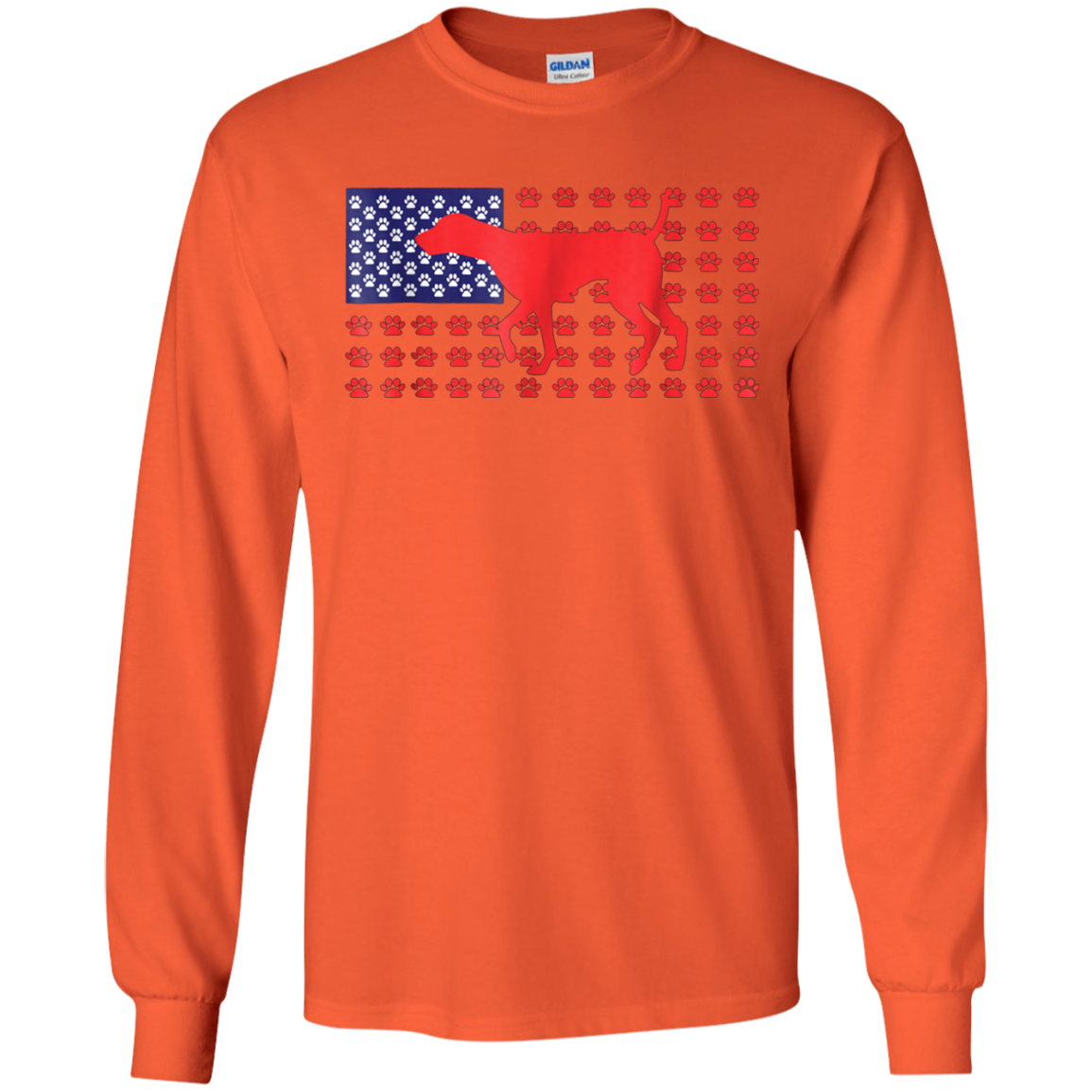 4th of July Tshirt, German Shorthaired Pointer American Flag