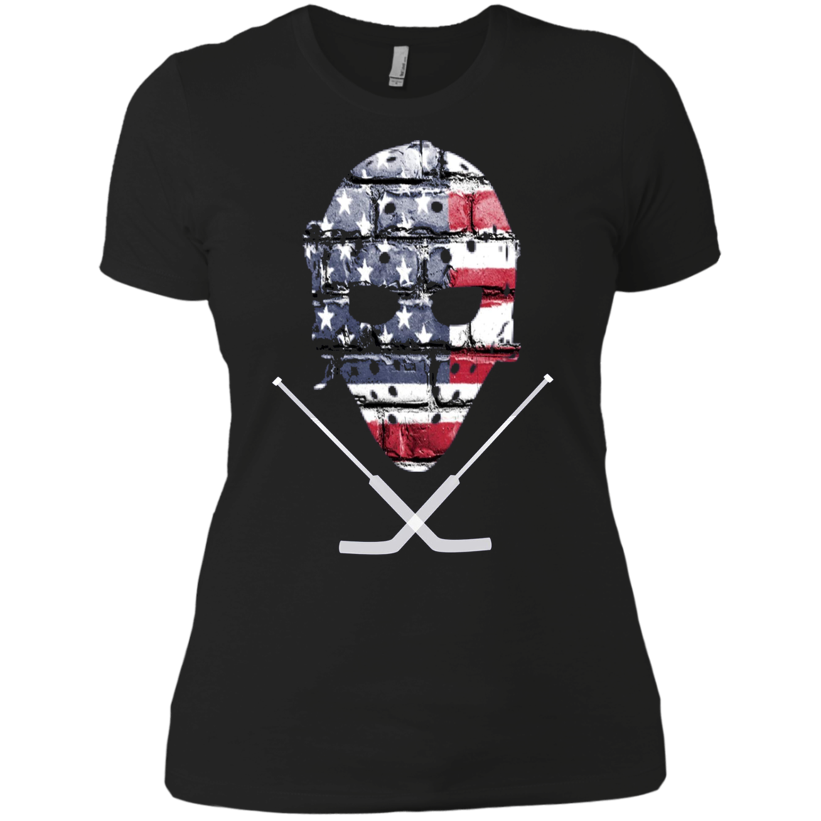 American Hockey Goalie T-Shirt Patriotic Hockey Tee