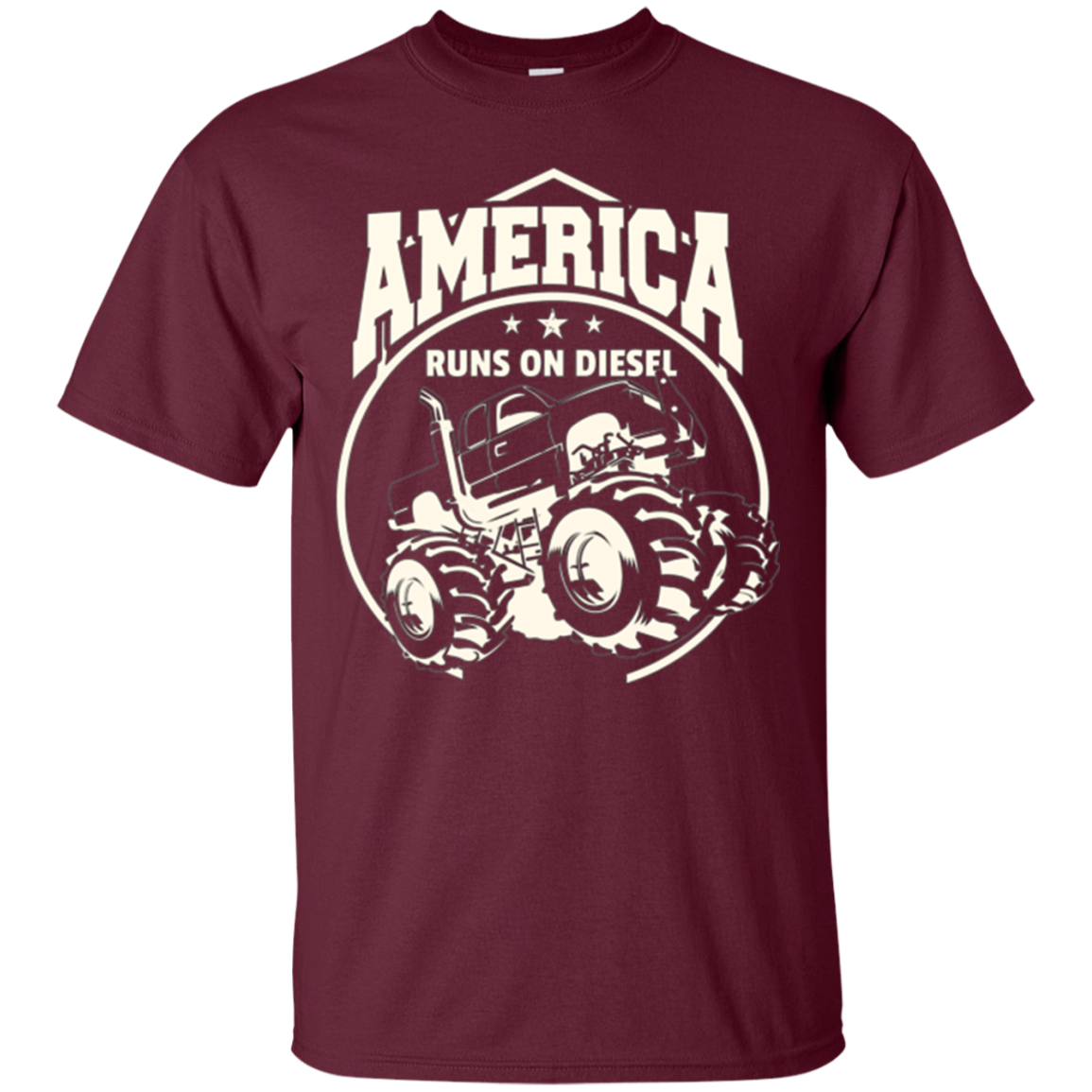 America Runs On Diesel Gear Monster SUV Truck Fans T-Shirt