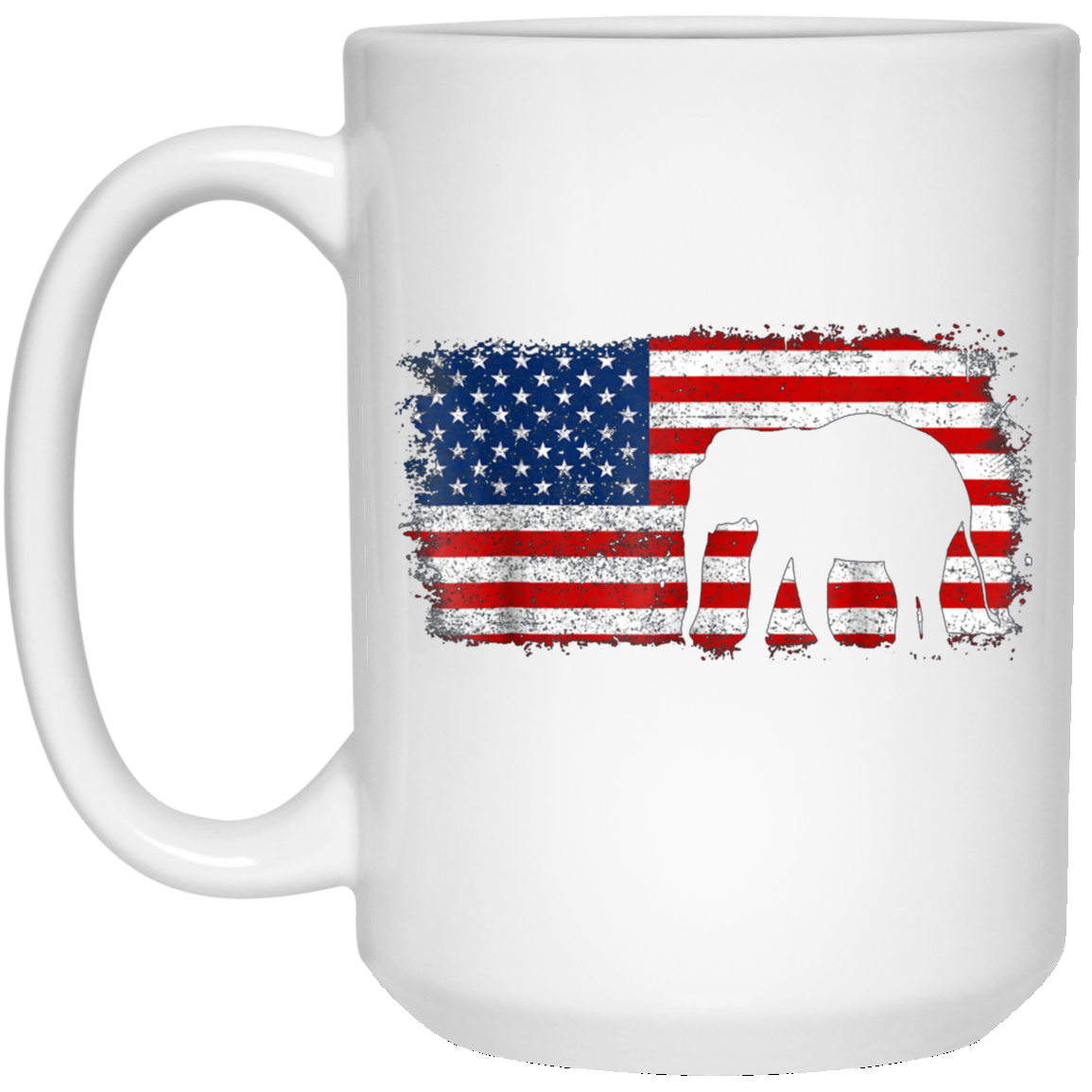 ASIAN ELEPHANT American Flag Vintage T-Shirt