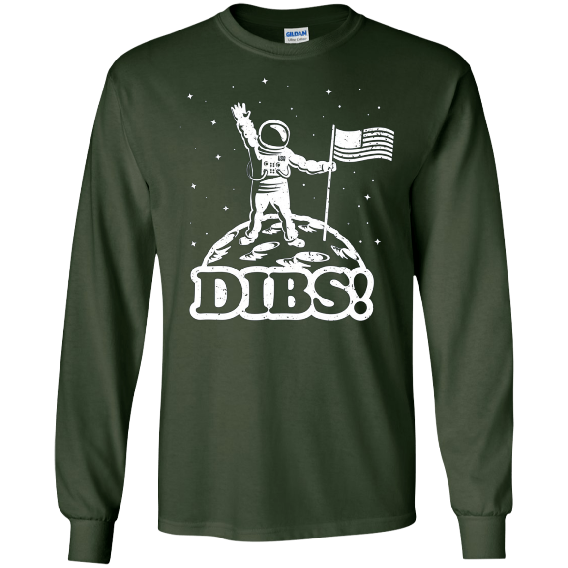 American Flag on Moon July 4th funny t shirt Astronaut space