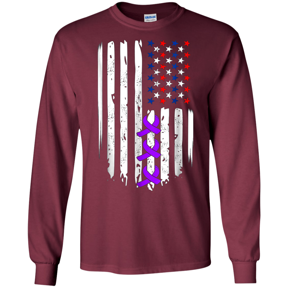 Alzheimer Awareness T-Shirt Purple Ribbon Tees