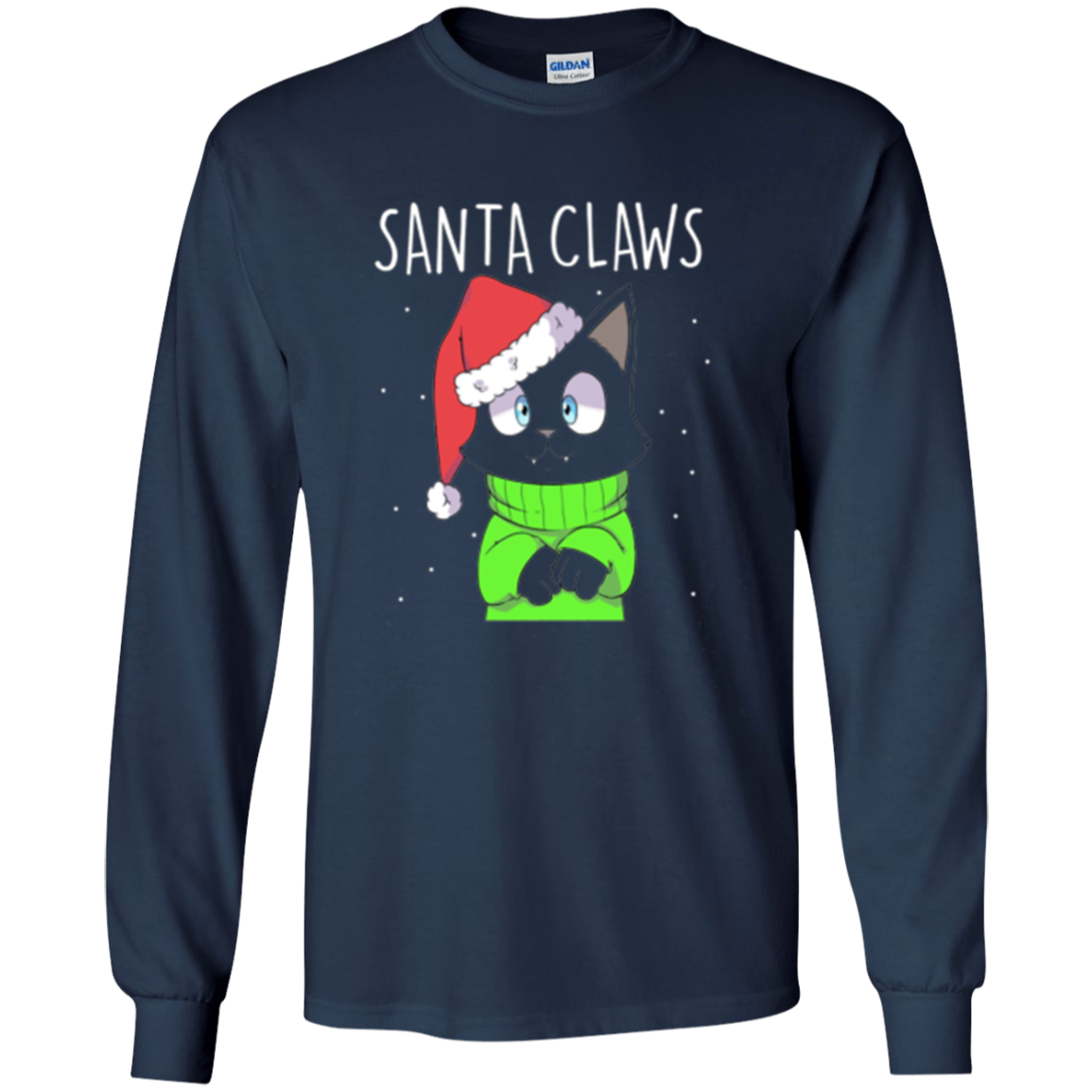 Santa Claws Cat Lovers Long Sleeve Shirt
