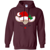 Image of Santa Reindeer Face. Christmas Costume Holiday T-Shirt