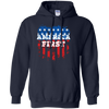 Image of America First USA T Shirt with the American Flag