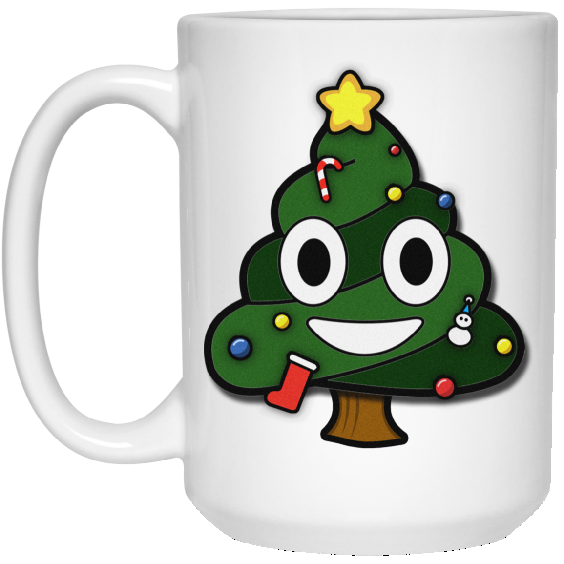 Christmas Tree Poop Emoticon Funny Christmas Shirt