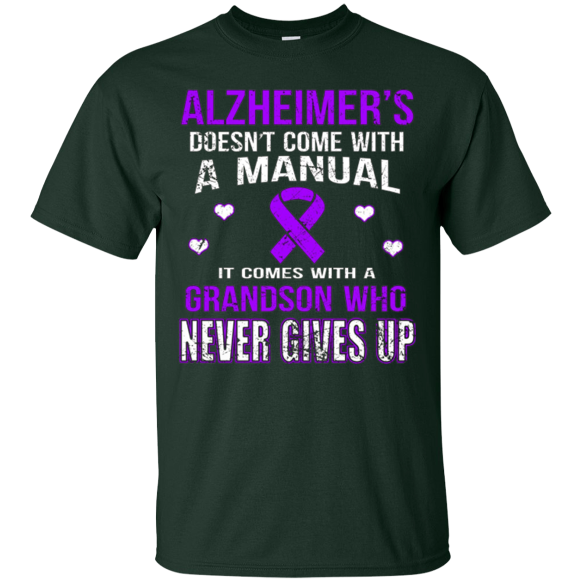 ALZHEIMER'S comes with a grandson who never gives up t shirt