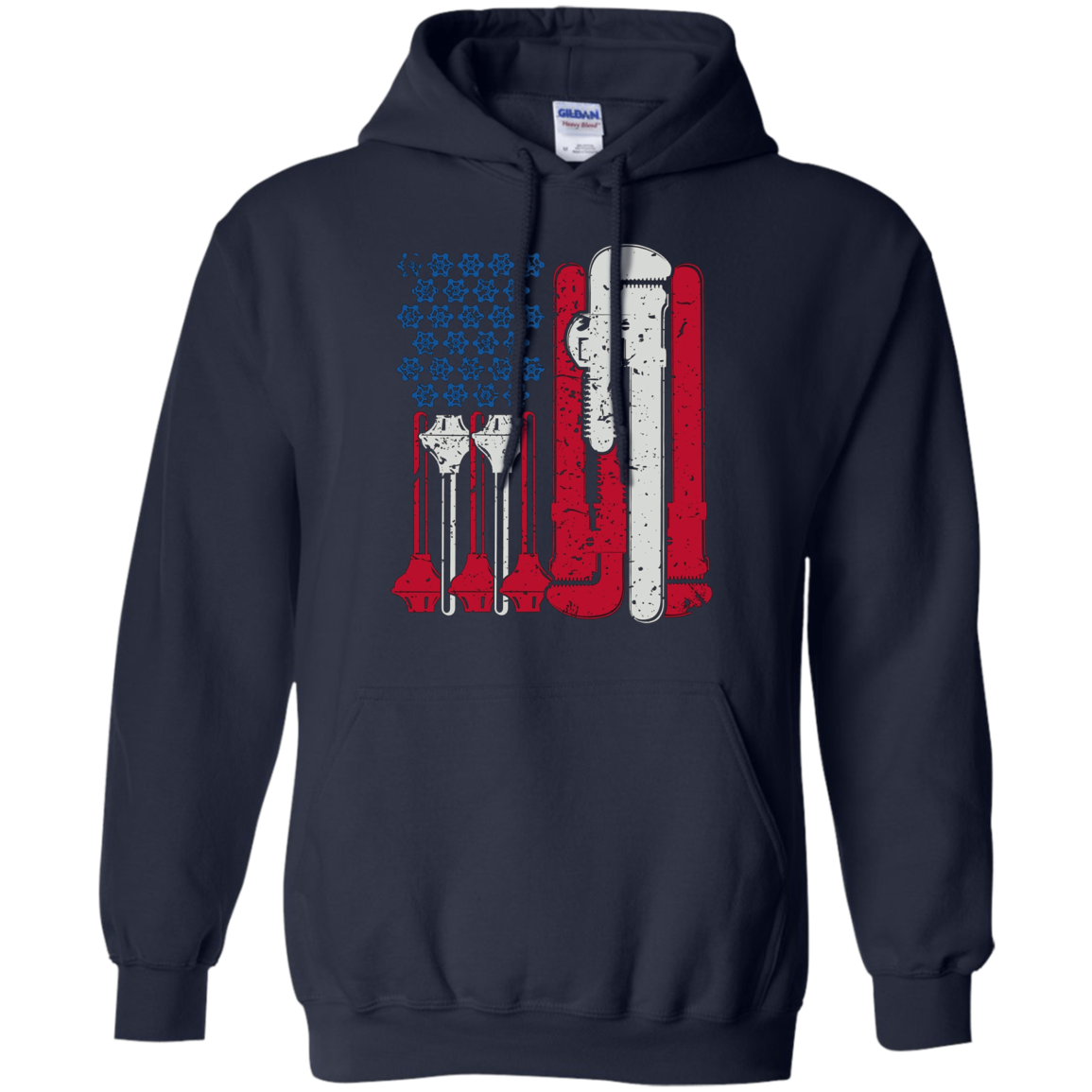 American Flag Plumber Wrench T-Shirt