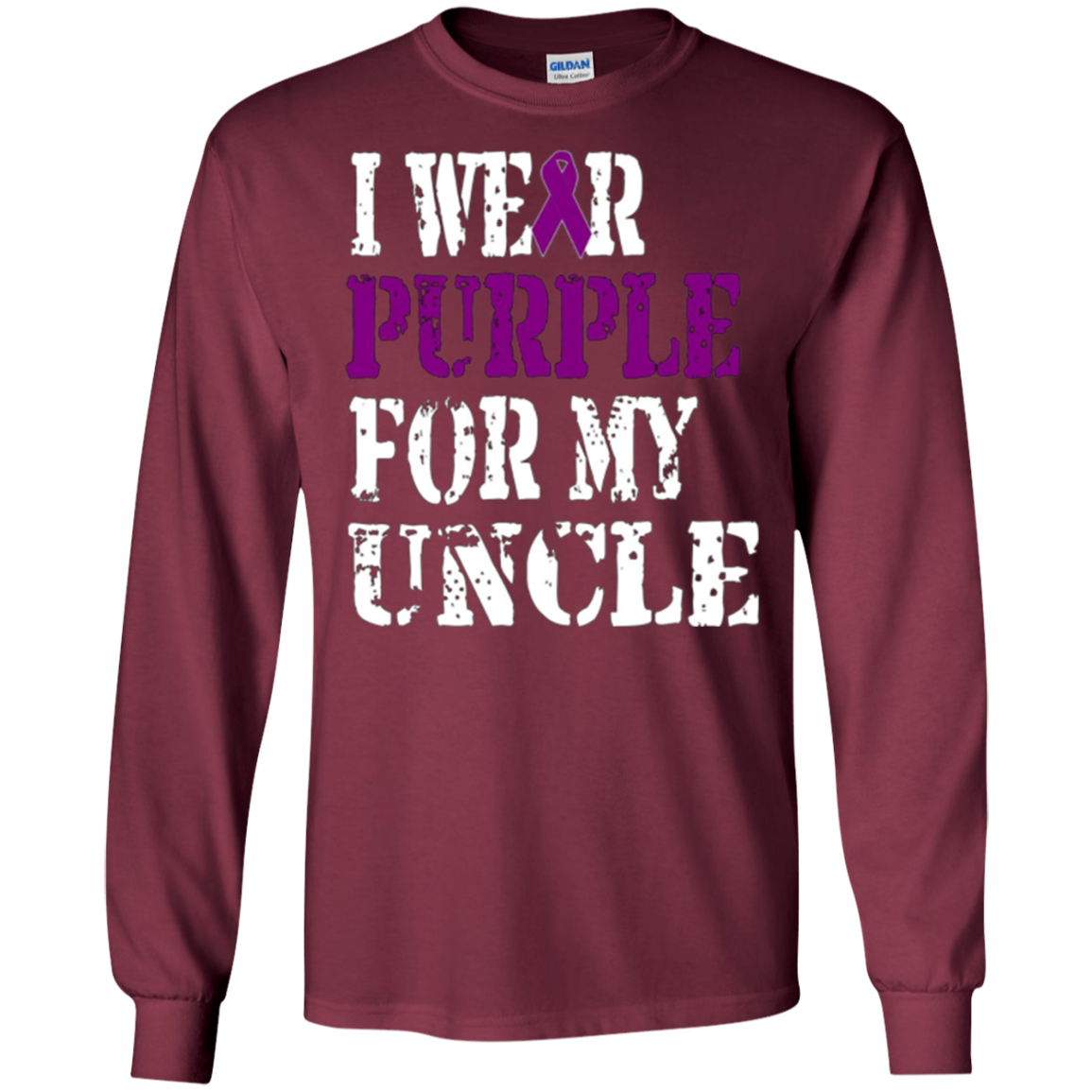 Alzheimer's Awareness T-shirt I Wear Purple For My Uncle