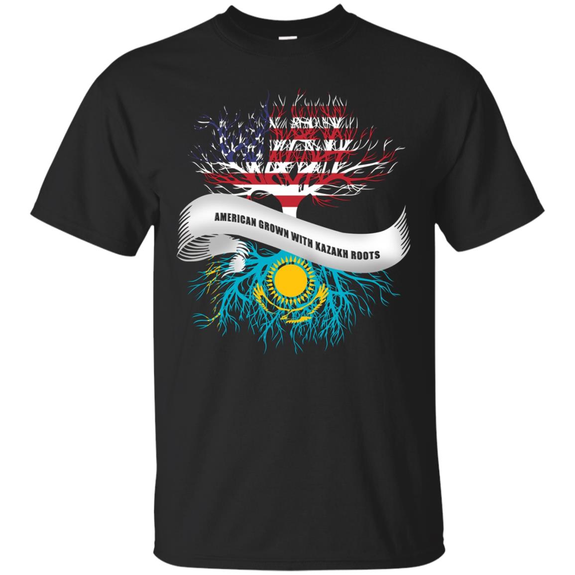 American Grown with Kazakh Roots T-Shirt Kazakhstan Tee