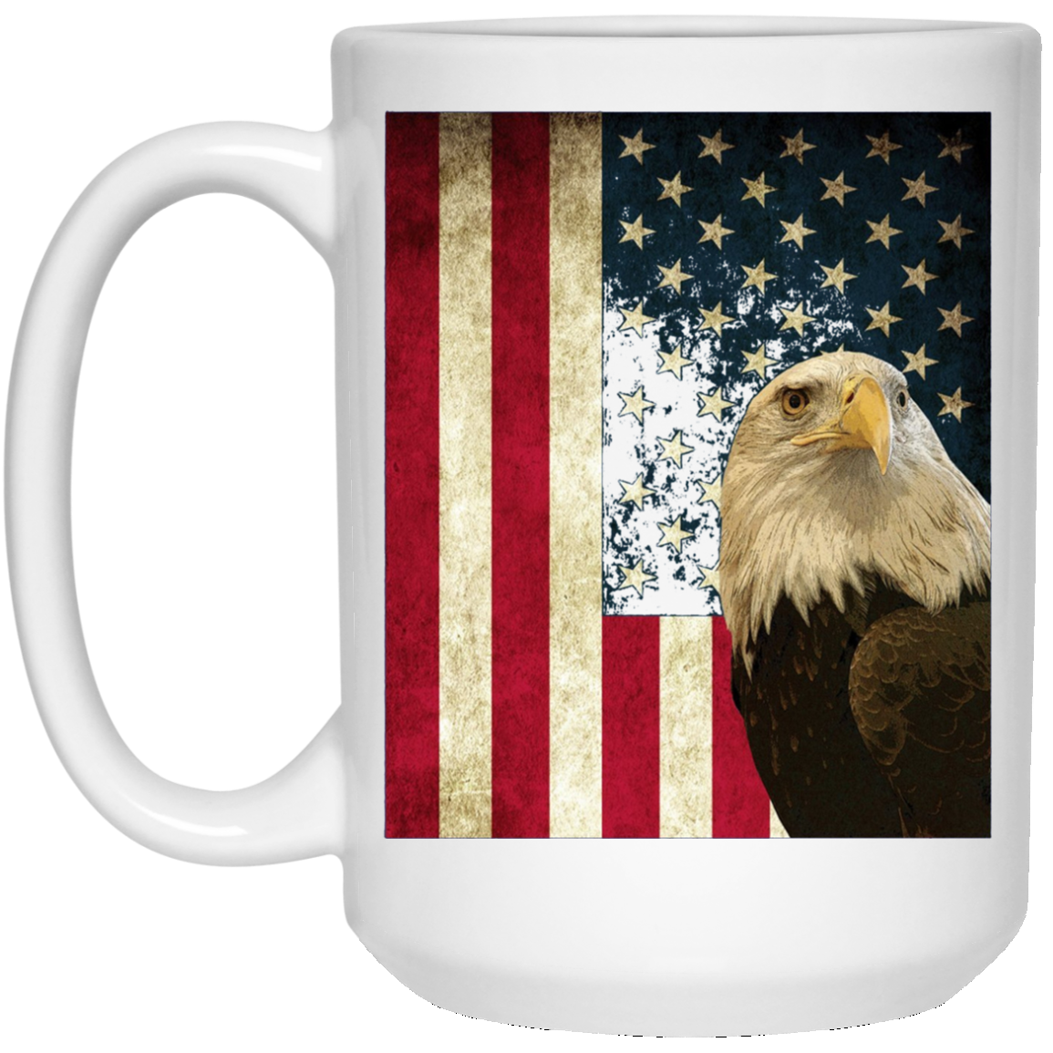 American Bald Eagle Retro Flag Long Sleeve Shirt, Patriotic