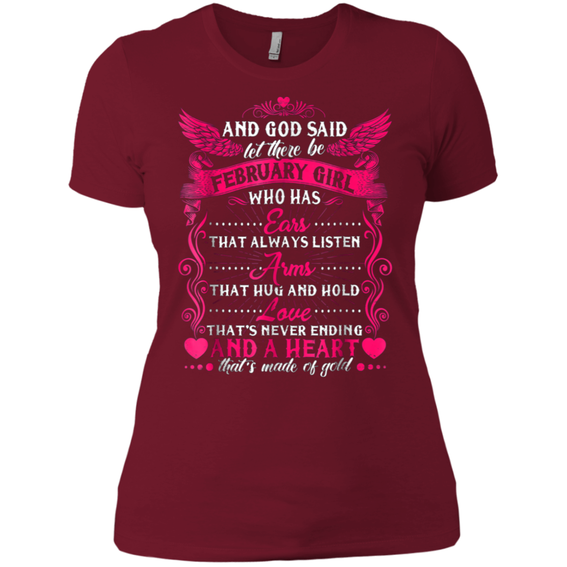 And God Said Let There Be February Girl T-shirt