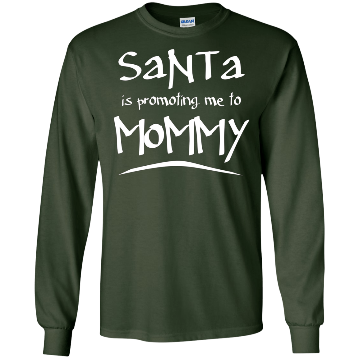 Santa Is Promoting Me To Mommy T-Shirt | Christmas Tee
