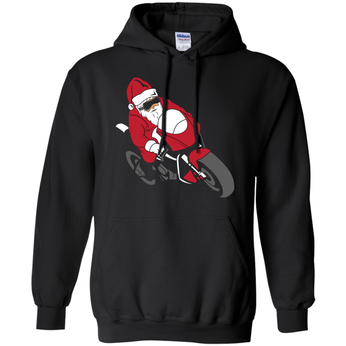 Santa Motorcycle T-Shirt | Funny Christmas Bike Shirt
