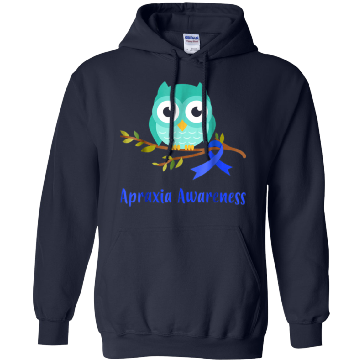Apraxia Awareness Blue Ribbon Owl Kids T-Shirt