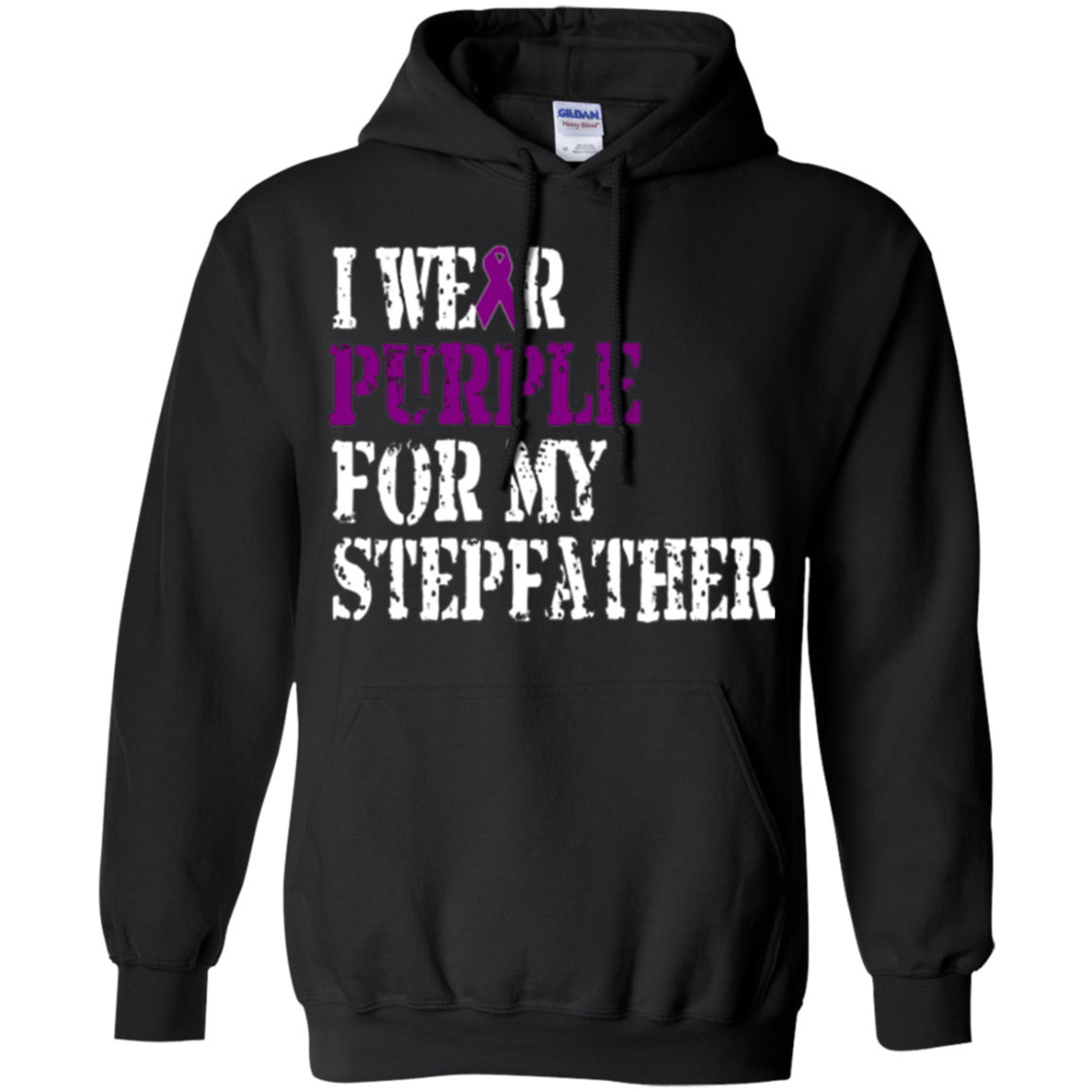 Alzheimer's Awareness Tshirt I Wear Purple For My Stepfather