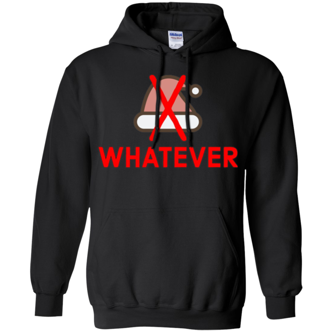 Santa Hat Hater Whatever Anti Christmas Xmas Humor T-Shirt