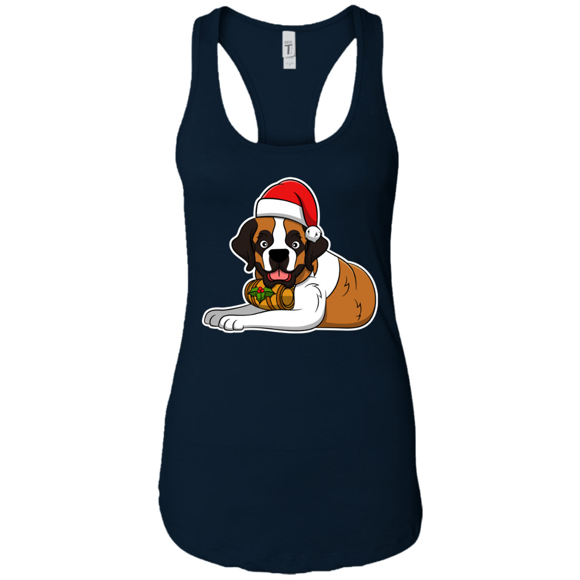 Christmas St. Bernard Dog T-Shirt, Puppy Xmas Gift