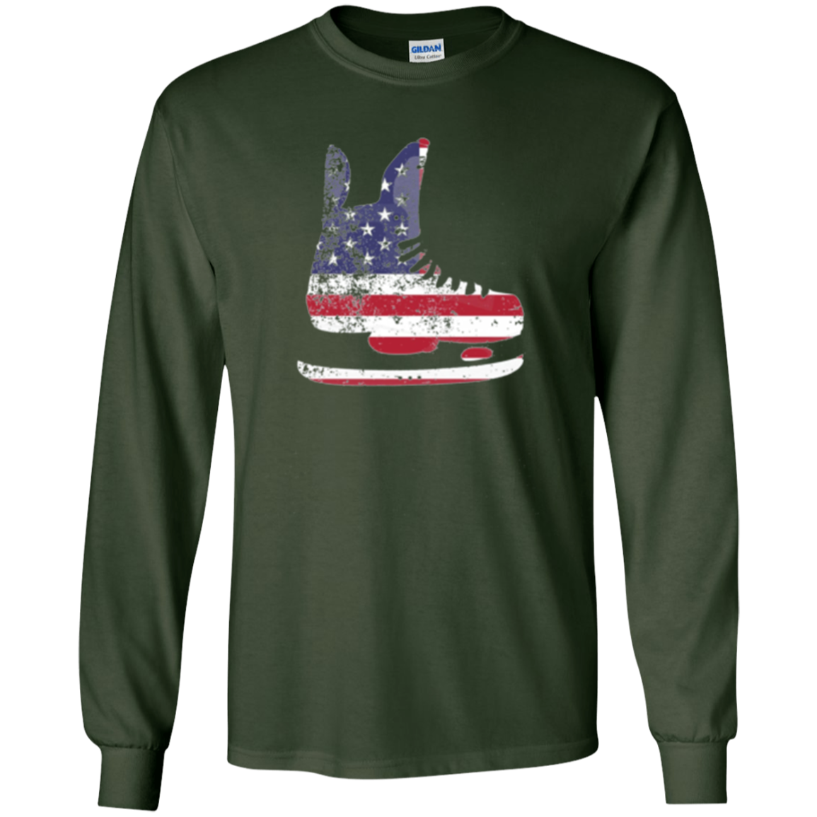 American Flag Shirt Patriotic Ice Hockey Skate Vintage Gift
