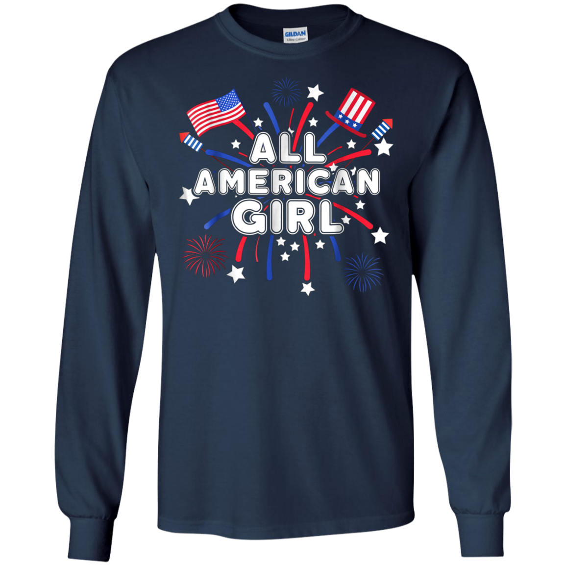 All American Girl Cute Patriotic 4th Of July T-Shirt