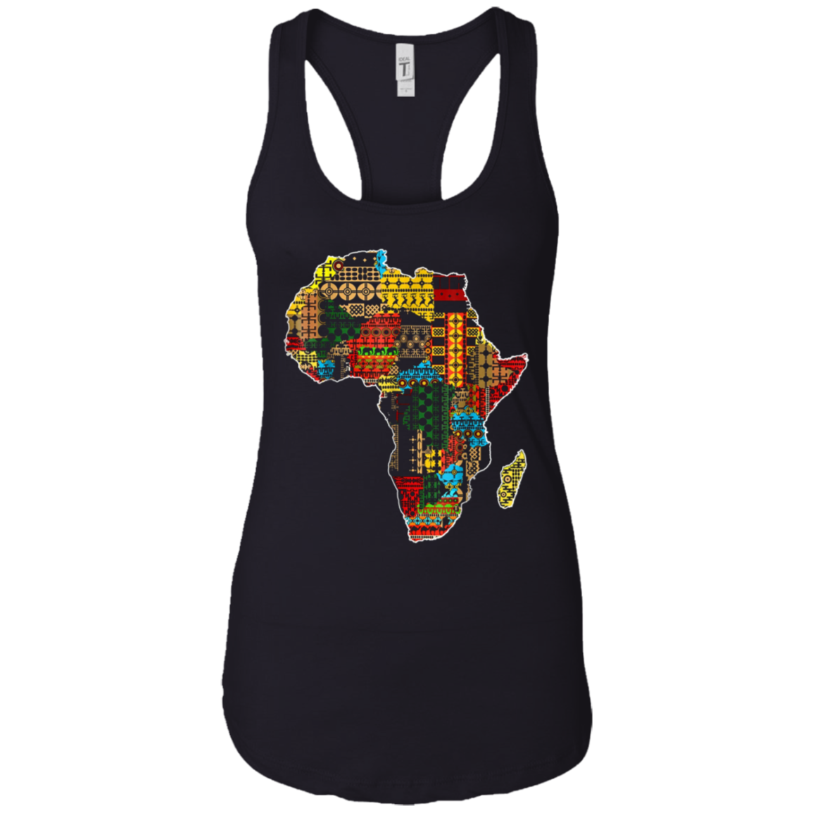 African pride traditional ethnic pattern Africa map t-shirt