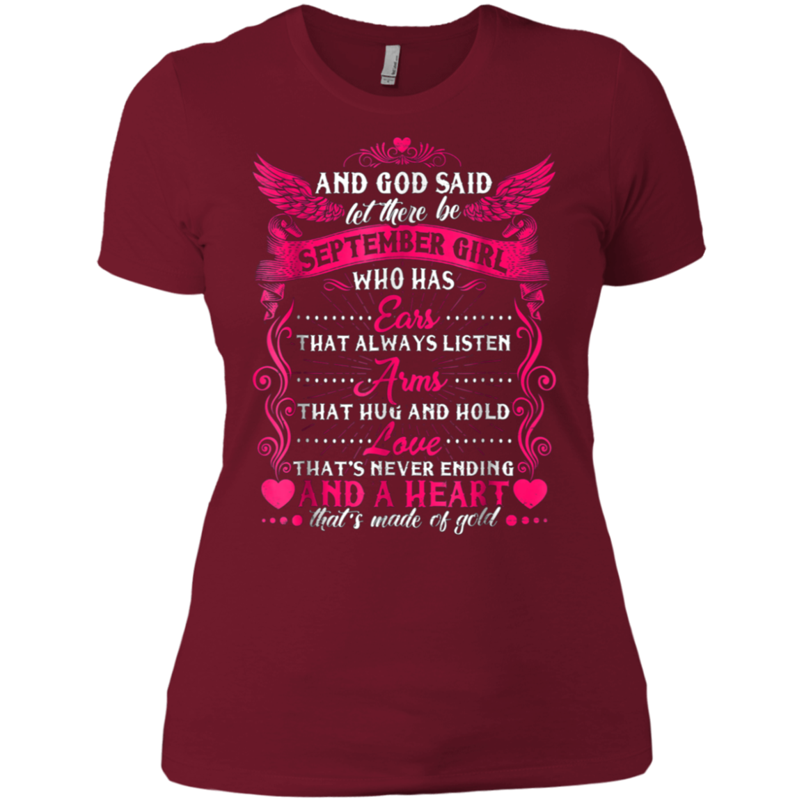 And God Said Let There Be September Girl T-shirt