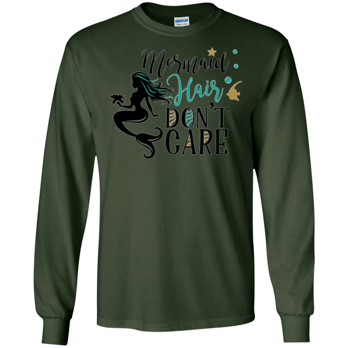 "Mermaid Hair, Don't Care" Funny Women's Shirt