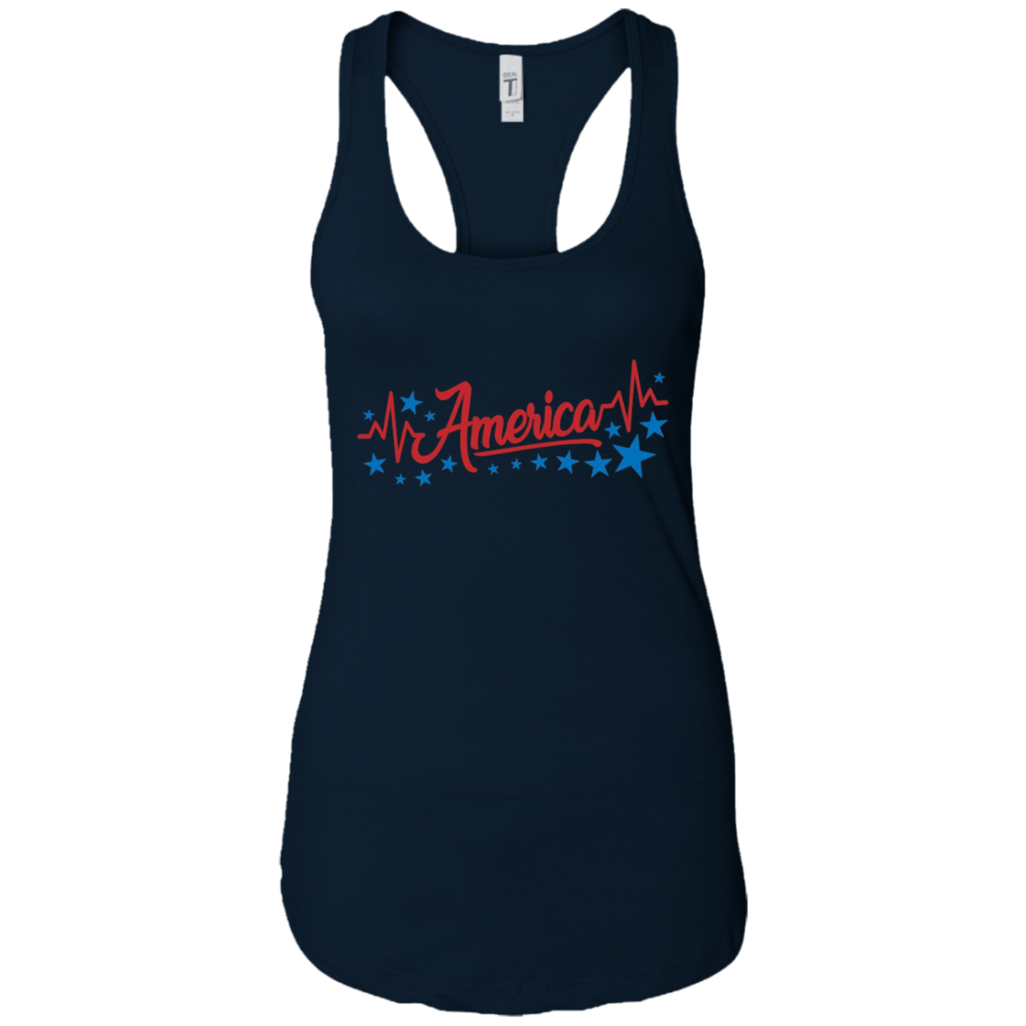 America Heartbeat Long Sleeve Fourth of July Outfit Stars